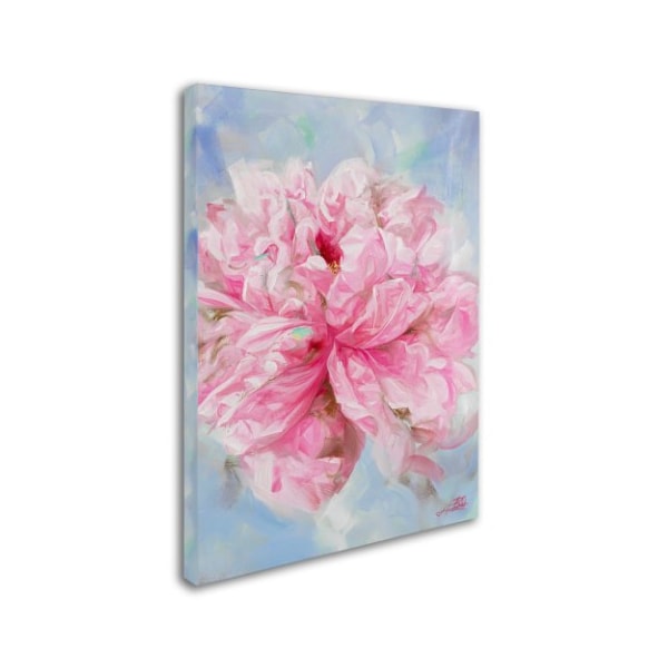 Li Bo 'Pink Peonie II' Canvas Art,14x19